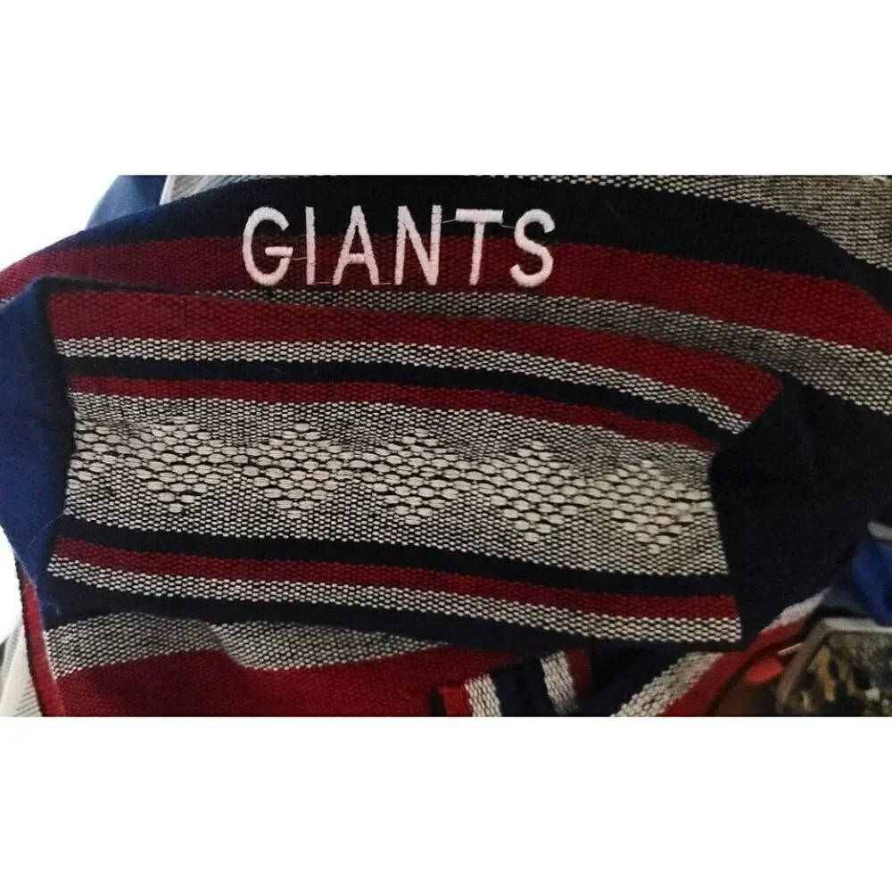 Embroidered & Woven NY Giants Backpack Bag w/ Drawstring